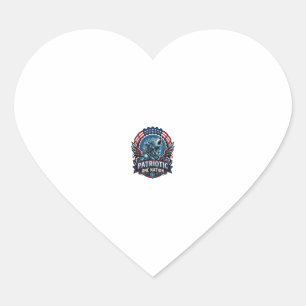 Patriotic Ai Freedom Wolf Cyberpunk Future Freedom Heart Sticker