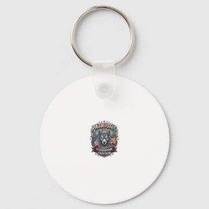 Patriotic Ai Freedom Wolf Cyberpunk Future Freedom Keychain