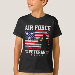 Patriotic air force veteran usaf flag american T-Shirt