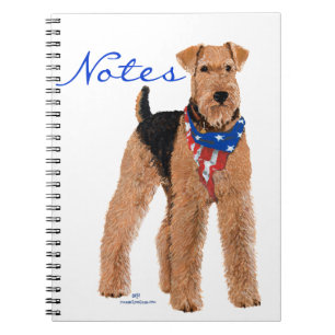 Patriotic Airedale Terrier Notebook