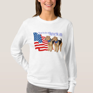 Patriotic Airedale Terriers T-Shirt