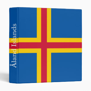 Patriotic Åland Islands Flag Binder