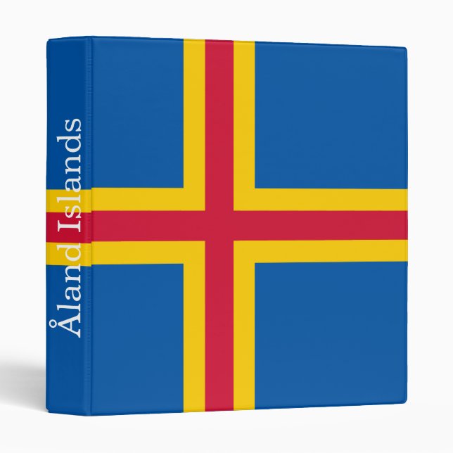 Patriotic Åland Islands Flag Binder (Front/Spine)