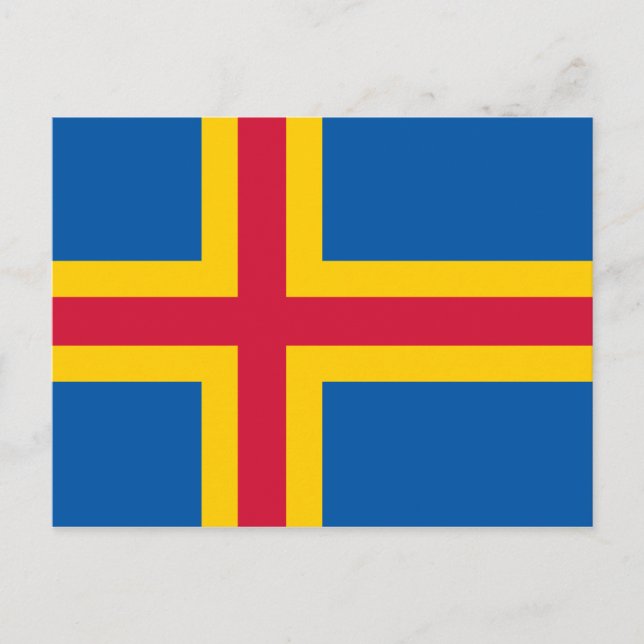 Patriotic Åland Islands Flag Postcard (Front)