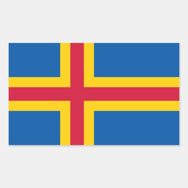 Patriotic Åland Islands Flag Sticker (Front)