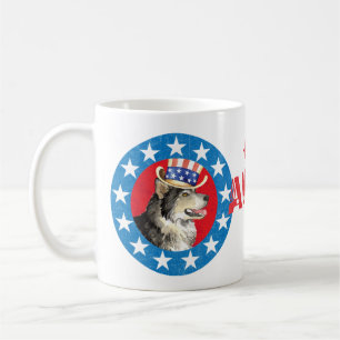 Patriotic Alaskan Malemute Coffee Mug