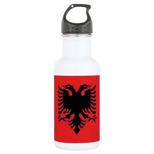 Patriotic Albanian Flag 532 Ml Water Bottle (Front)