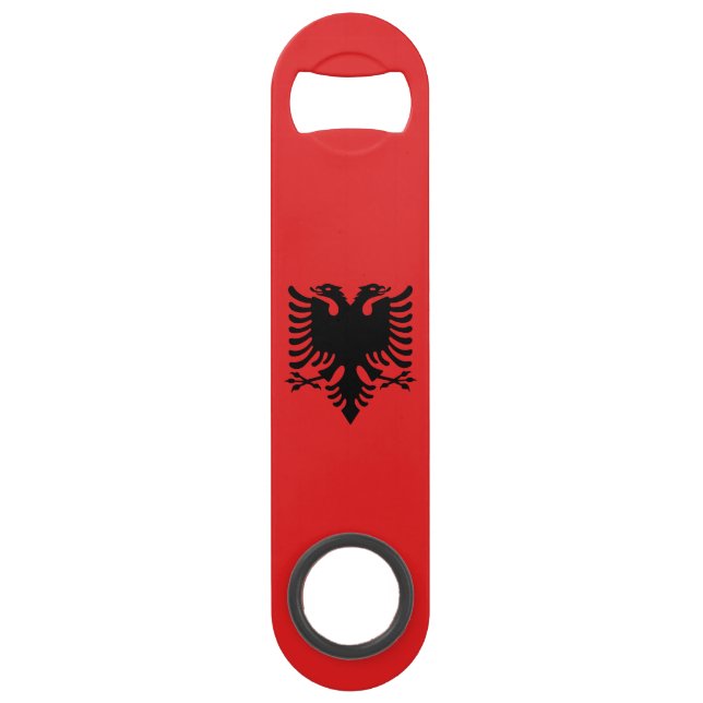 Patriotic Albanian Flag Bar Key (Front)
