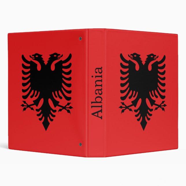 Patriotic Albanian Flag Binder (Background)