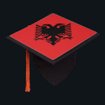 Patriotic Albanian Flag Graduation Cap Topper<br><div class="desc">The national flag of Albania.</div>