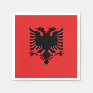 Patriotic Albanian Flag Napkin