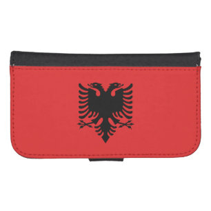 Patriotic Albanian Flag Samsung S4 Wallet Case