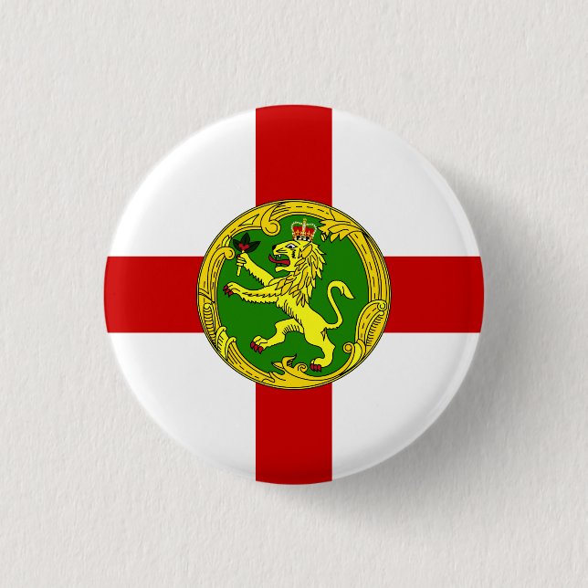 Patriotic Alderney Flag 1 Inch Round Button (Front)