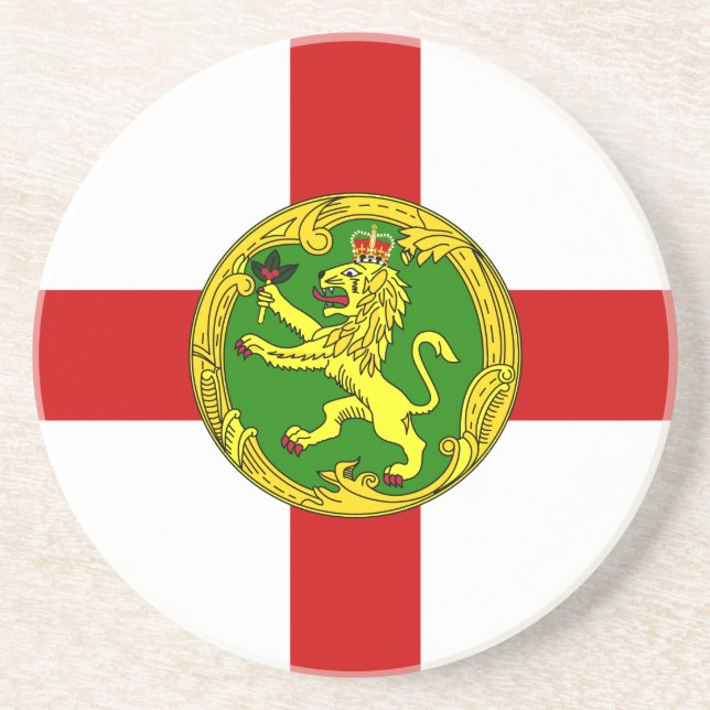 Patriotic Alderney Flag Coaster (Front)