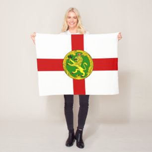 Patriotic Alderney Flag Fleece Blanket