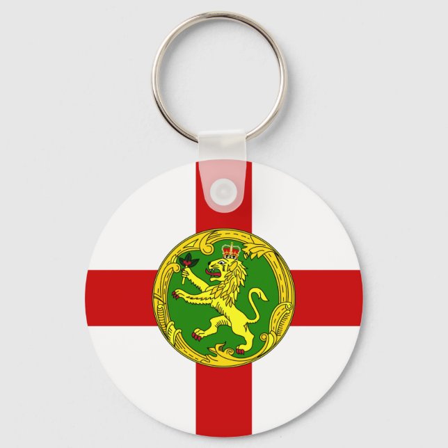 Patriotic Alderney Flag Keychain (Front)