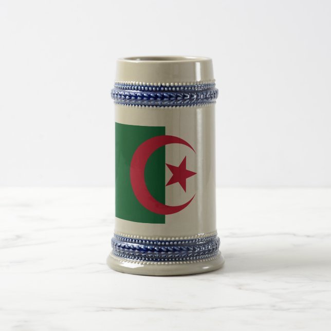 Patriotic Algerian Flag Beer Stein (Center)