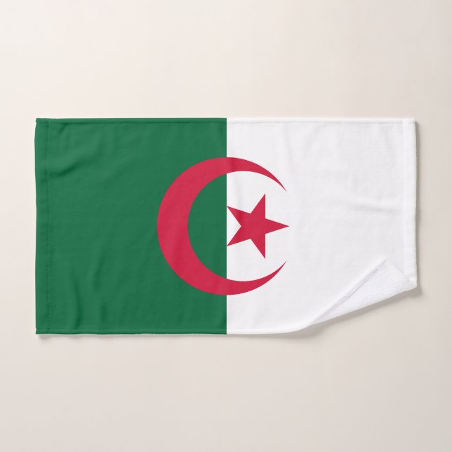 Patriotic Algerian Flag Hand Towel (Hand Towel)
