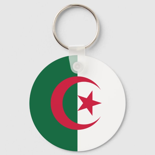 Patriotic Algerian Flag Keychain (Front)