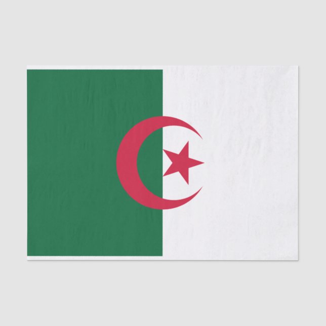 Patriotic Algerian Flag Tissue Paper (Front)