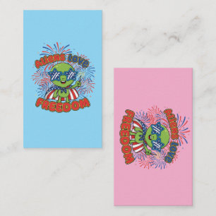 Patriotic Alien 4th of July Fireworks Business Card