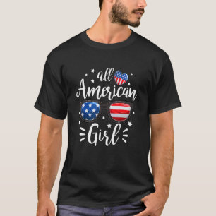 Patriotic All American Girls July 4th Kids Girl Wo T-Shirt