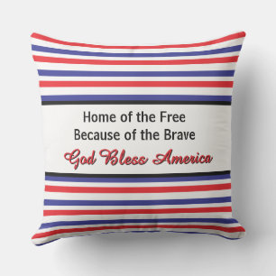 Patriotic America 250 Years Independence Day Outdoor Pillow
