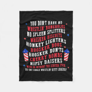Patriotic america anniversary independence day 4th fleece blanket