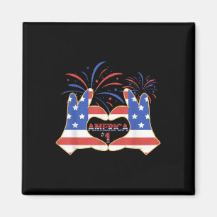 Patriotic America Number One Memorial Day July Magnet