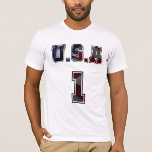 Patriotic America USA Number 1 T-Shirt