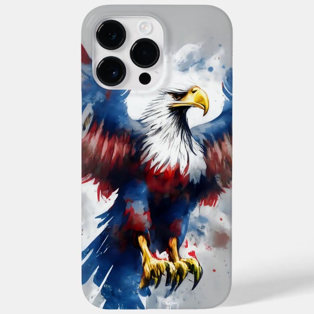 PATRIOTIC AMERICAN BALD EAGLE BIRD Case-Mate iPhone CASE (Back)