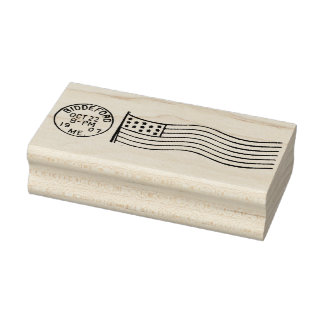 Patriotic American Cancellation Mark Rubber Stamp