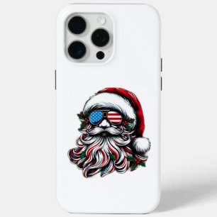 Patriotic/American Christmas Santa iPhone 15 Pro Max Case