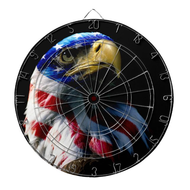Patriotic American Eagle Dartboard (Front)