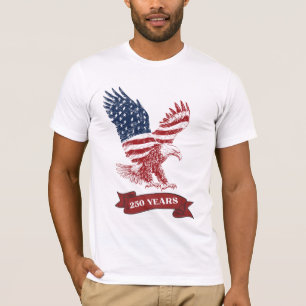 Patriotic American Eagle Happy 250th Anniversary T-Shirt