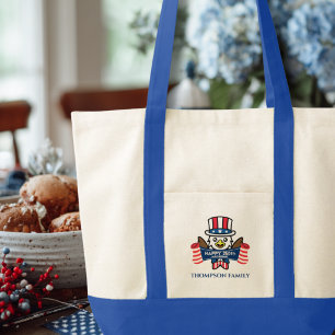 Patriotic American Eagle Happy 250th Anniversary Tote Bag