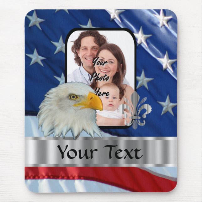 Patriotic American eagle Mouse Pad (Front)