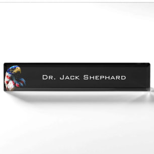 Patriotic American Eagle Nameplate