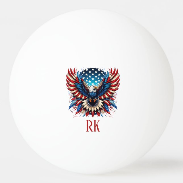 Patriotic American Eagle Ping Pong Ball (Front)