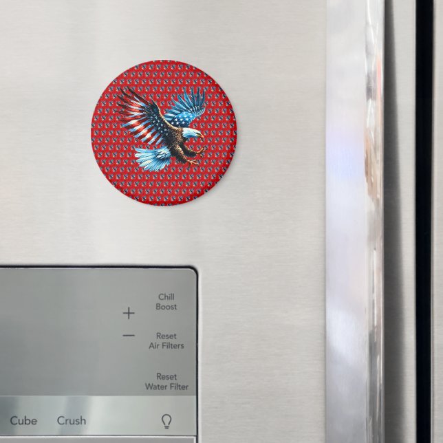 Patriotic American Eagle Red White Blue Magnet (In Situ (Fridge))