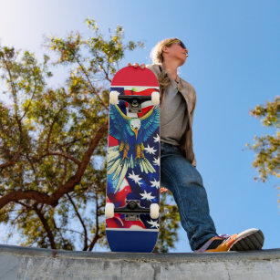 Patriotic American Eagle Skateboard
