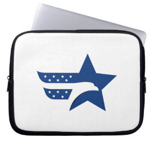 Patriotic American Eagle Star Laptop Sleeve