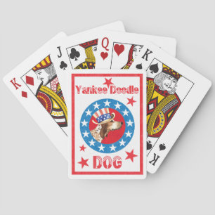Patriotic American English Coonhound Playing Cards