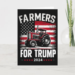 Patriotic American Farmers For Trump Election Usa Card