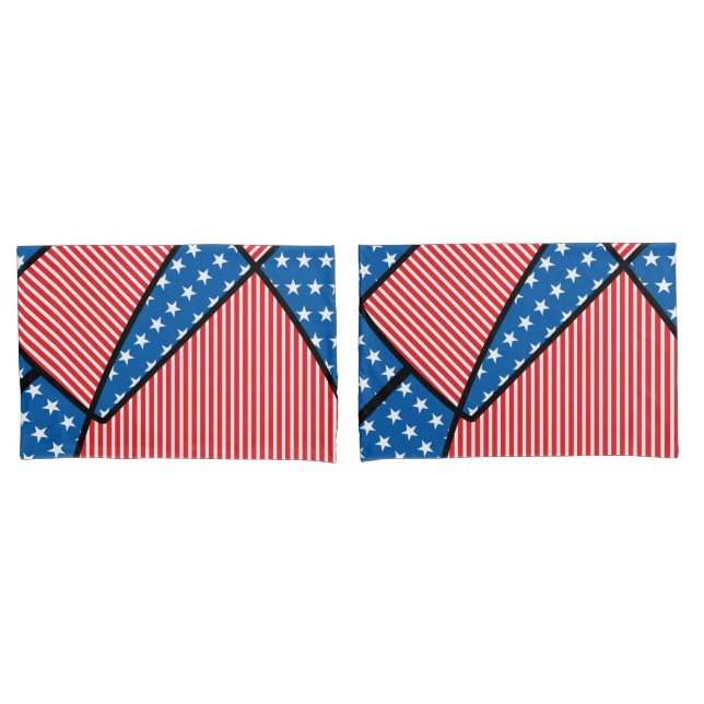 Patriotic American fireworks Pillowcase (Front-Set)