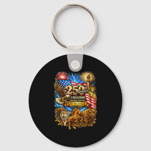 Patriotic american flag 250 years of freedom the keychain