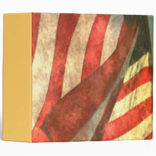Patriotic American Flag 2" Binder