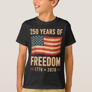 Patriotic american flag 4th of july 250 anniversar T-Shirt