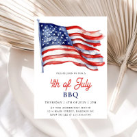 Patriotic American Flag 4th of July Bbq Party