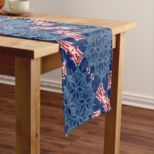 Patriotic American Flag 4th of July Short Table Runner